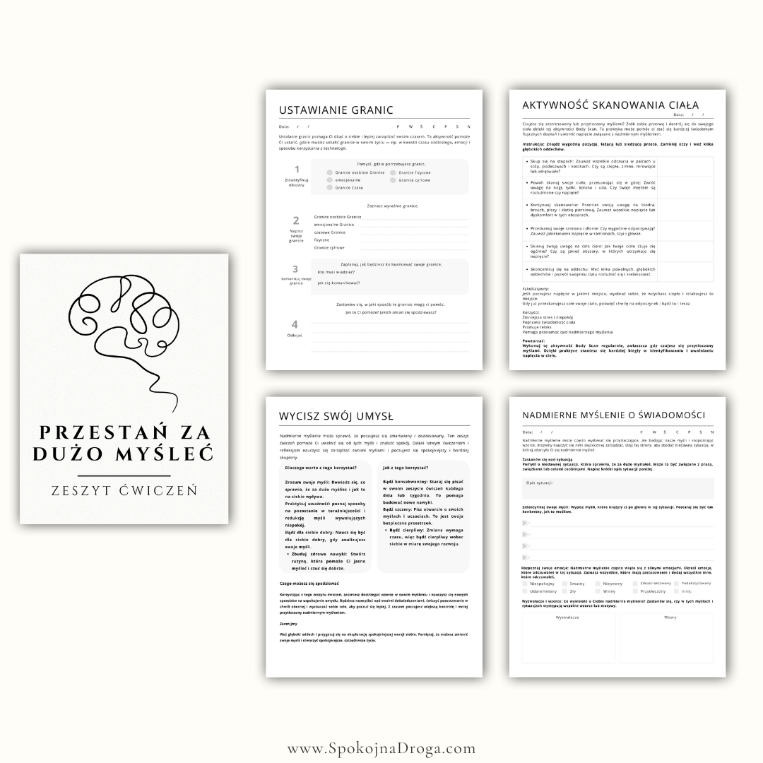 Przestań za dużo myśleć – Zeszyt ćwiczeń (eBook) 🧠✨