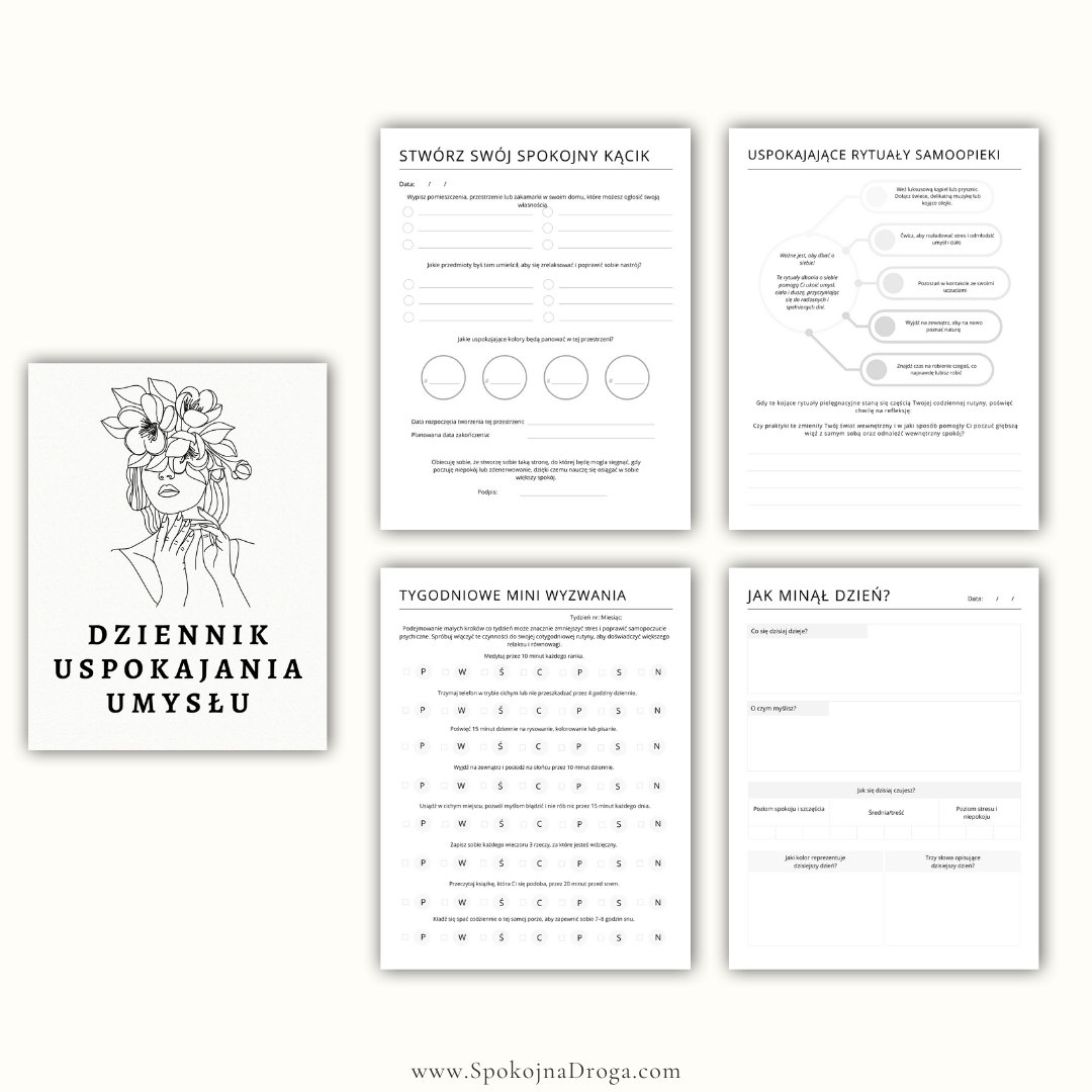 Dziennik Uspokajania Umysłu – Twój klucz do odzyskania spokoju i równowagi (eBook) ✨🧘♀️